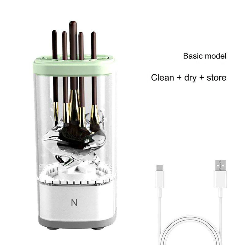 (image for) Automatic Electric Makeup Brush Cleaner Machine Automatic Makeup Brush Washer & Holder Quick Efficient for Deep Cleaning